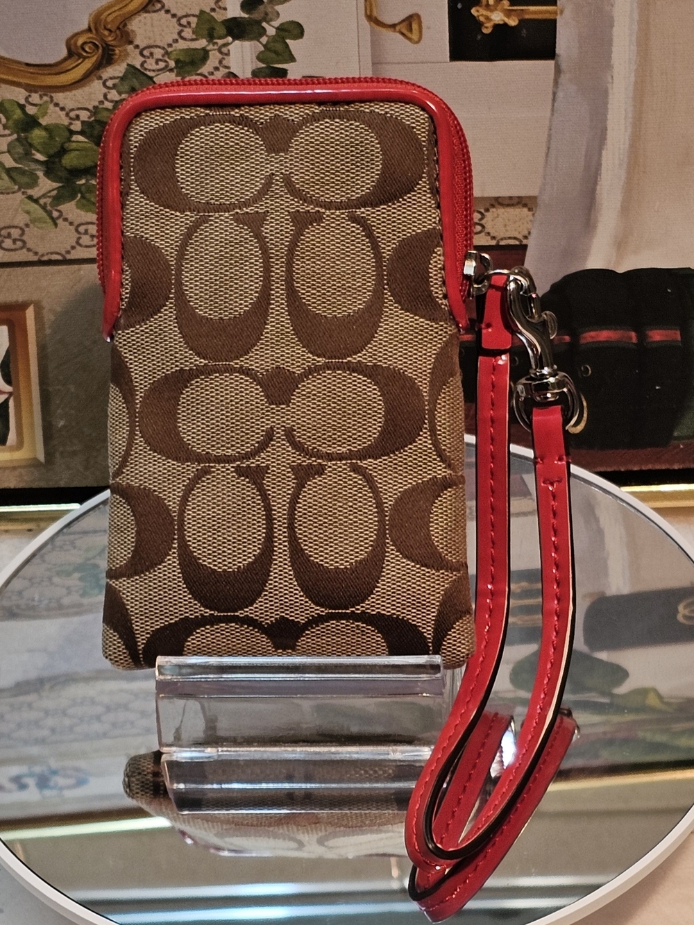 Coach Sutton Khaki Signature Canvas Card Holder/Wrislet - Picture 9 of 15
